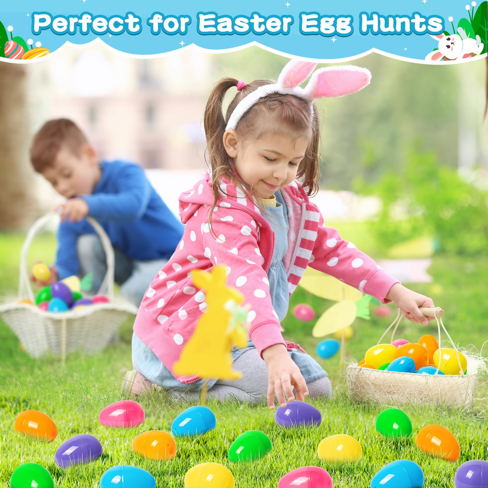 Jumlys prefilled eggs for classroom decor and Easter activity setup.