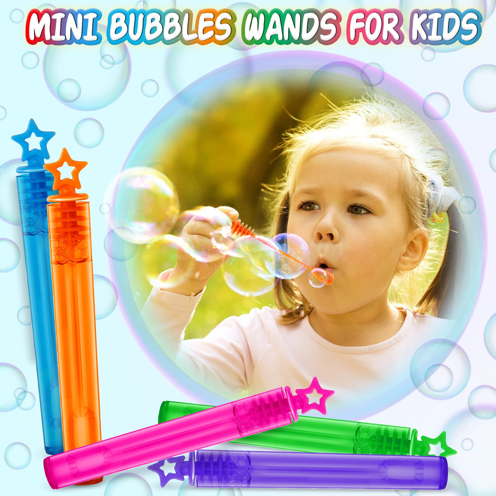 Jumlys four-point-one-inch bubble wands deliver quick colorful bursts