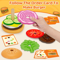Jumlys burger beef slice for imaginative role-play and meal-building.