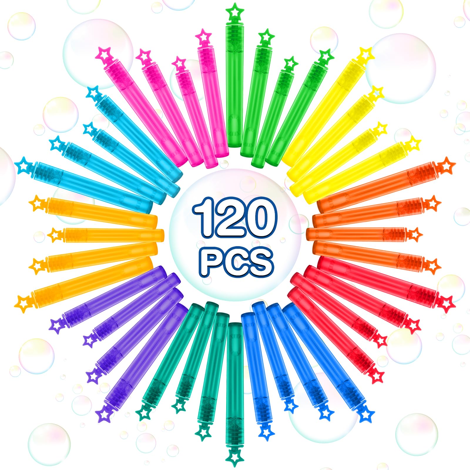 Jumlys ten bright colors bubble wands add lively accents to celebrations