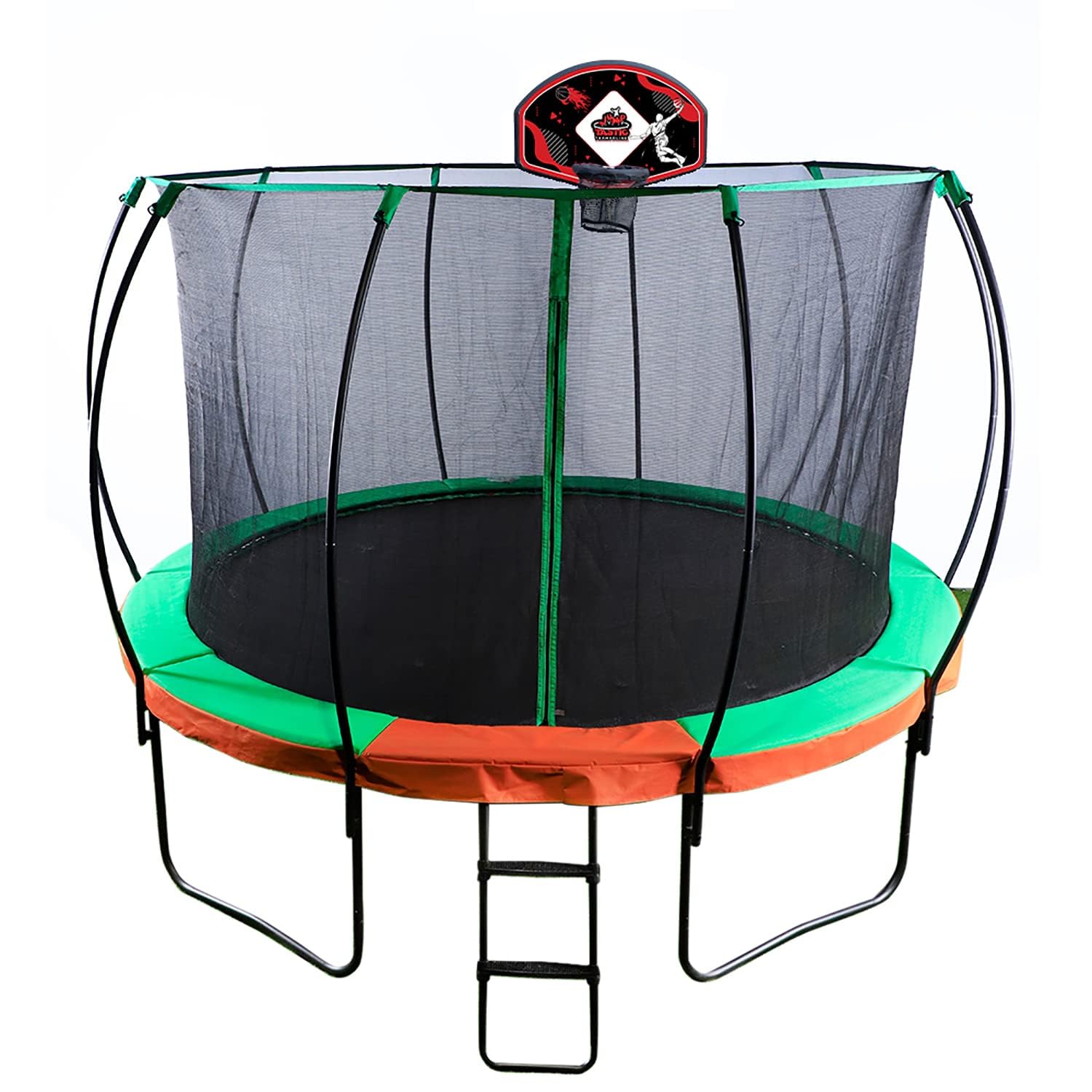 Jump Tastic Trampoline Hoop universal clamp compatibility with many poles.