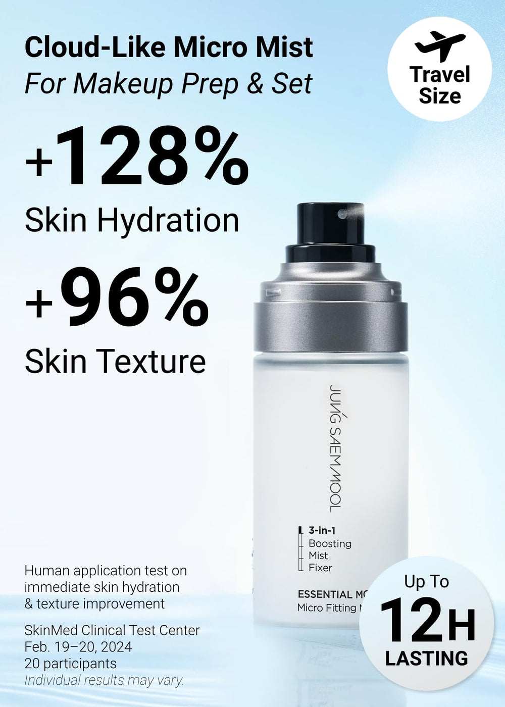 JUNG SAEM MOOL Essential Mool Micro Fitting Mist with thermal spring water for all day moisture