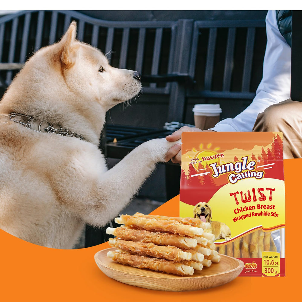 Jungle Calling 106 oz pack demonstrates long lasting dog treats supply
