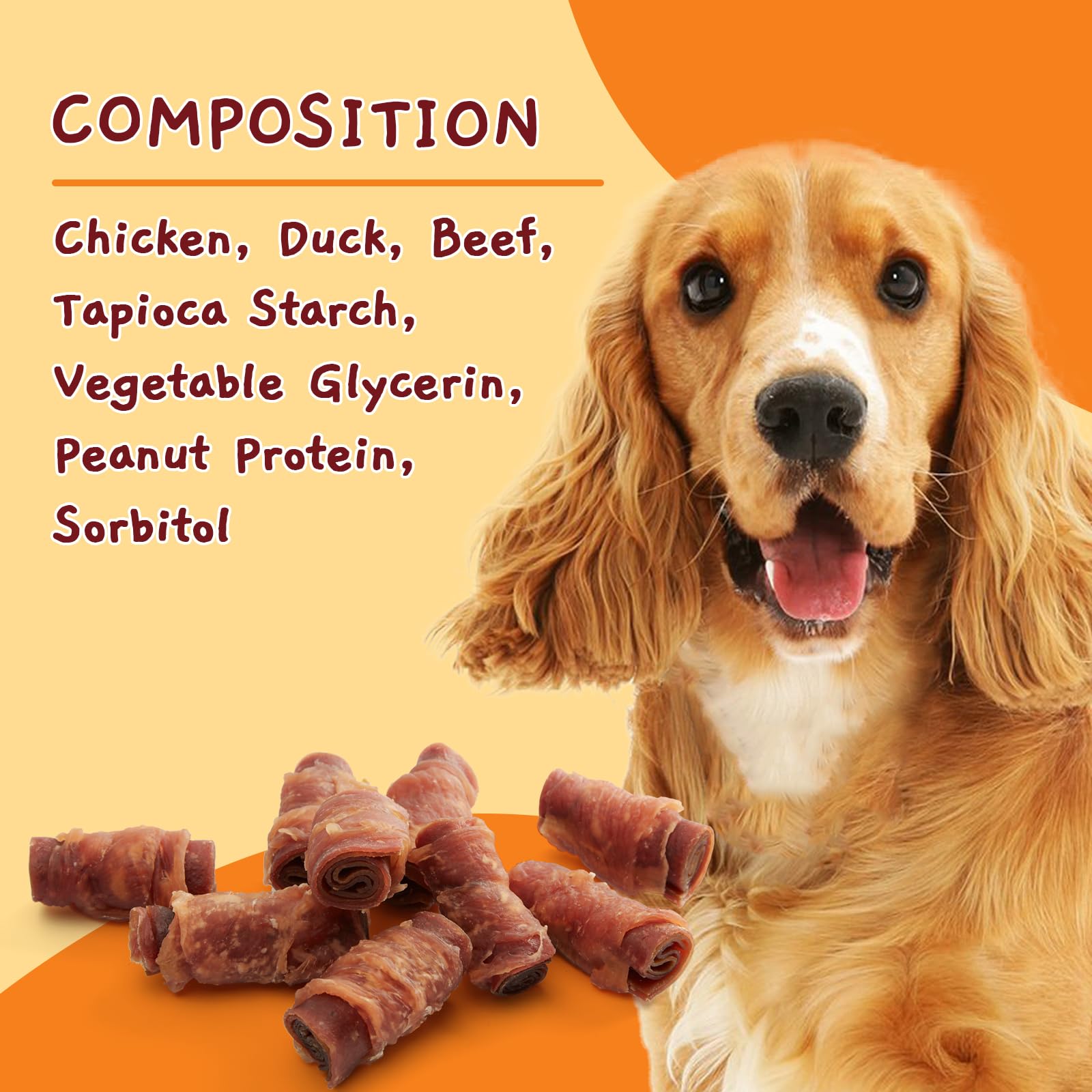 Texture-focused shot of Jungle Calling triple-flavor bites for dogs.