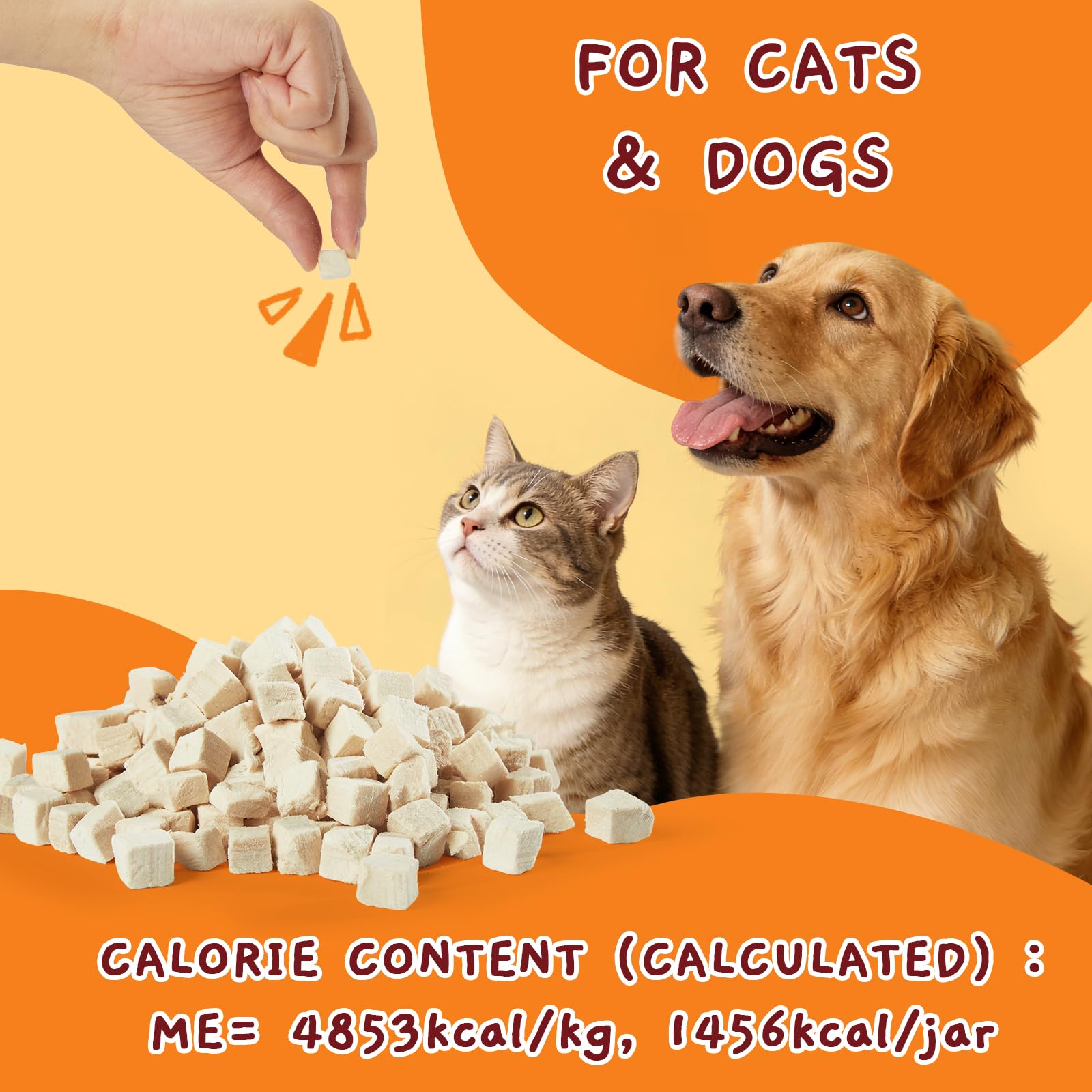 Jungle Calling training reward for pets using chicken treats.