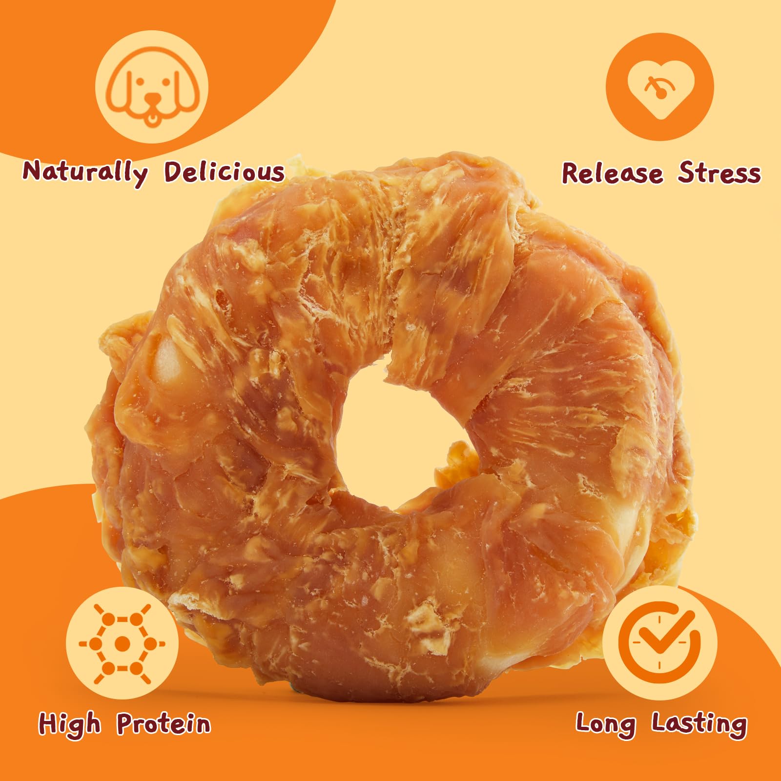 Jungle Calling rawhide donuts being chewed during playtime, promoting engagement