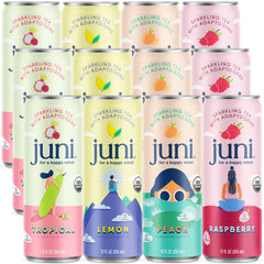 JUNI raspberry adaptogen can for refreshing focus and flavor.