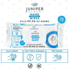 Juniper CLEAN 216-count display shows ample supply for daily use
