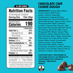 JUNKLESS Chocolate Chip Cookie Dough Bar ingredients close-up showing gluten-free recipe