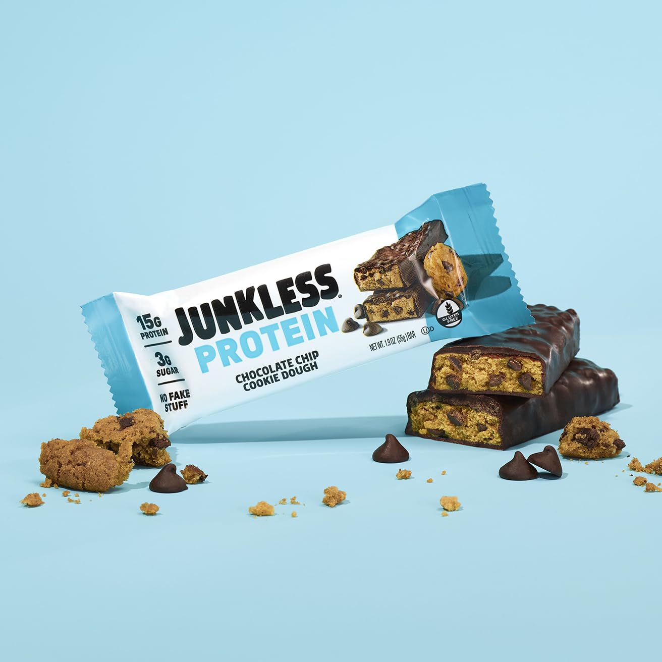 JUNKLESS Bar serving plate scene showing a family-friendly snack