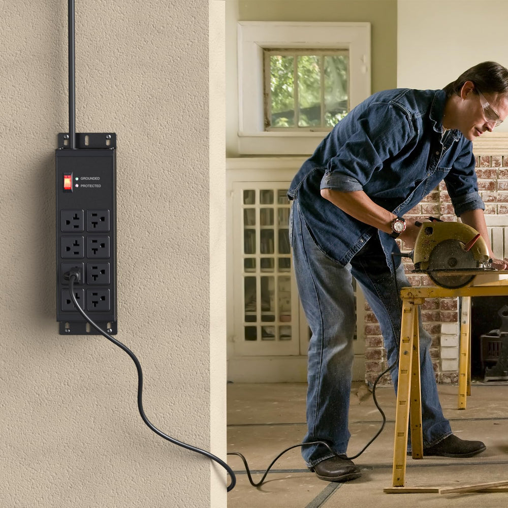 JUNNUJ 20A circuit breaker protection keeps devices safe from surges.