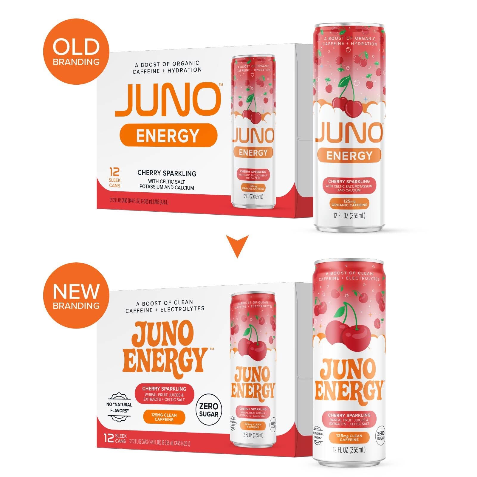 JUNO ENERGY 12-pack box for convenient on-the-go sipping.