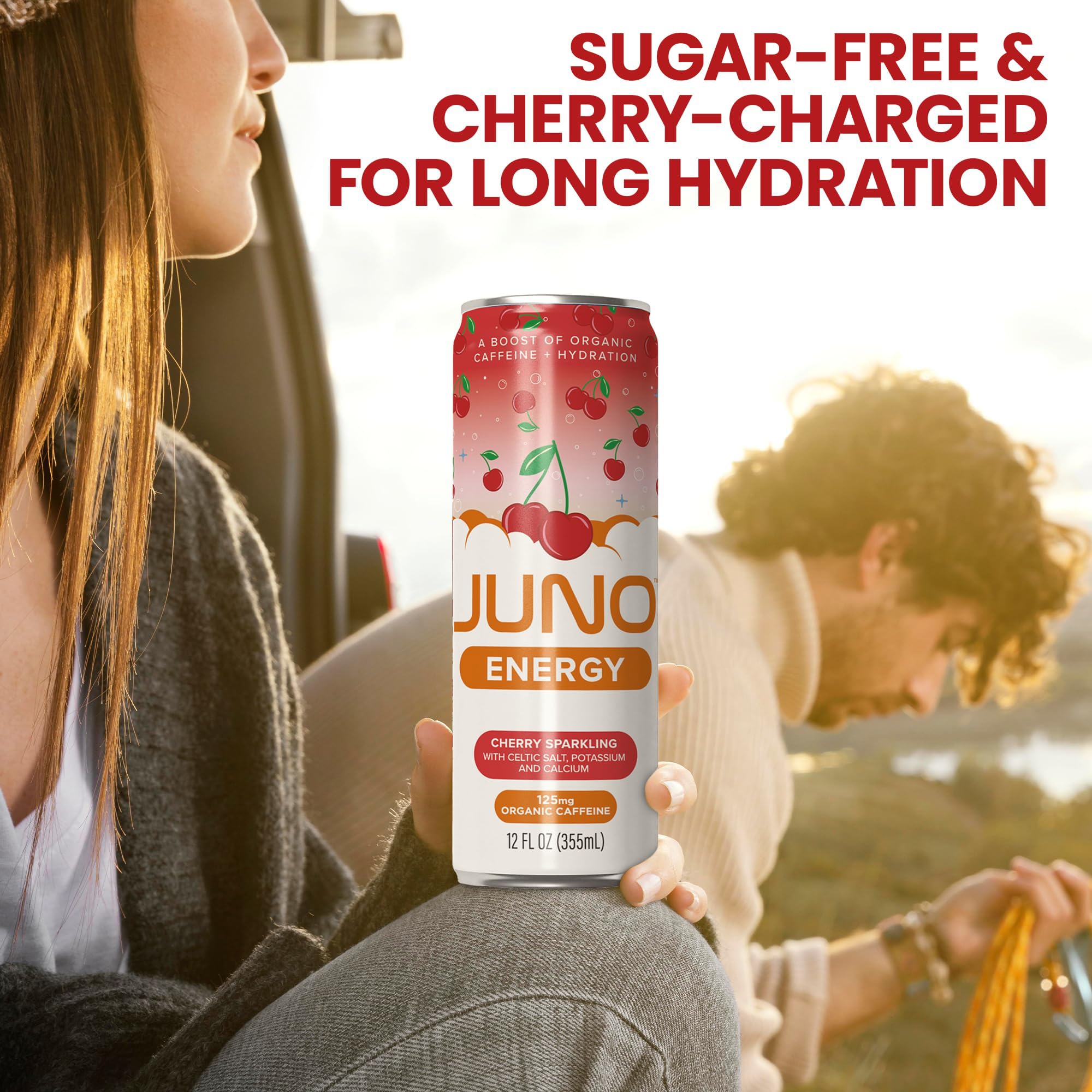 JUNO ENERGY Purified sparkling water for crisp, pure refreshment.