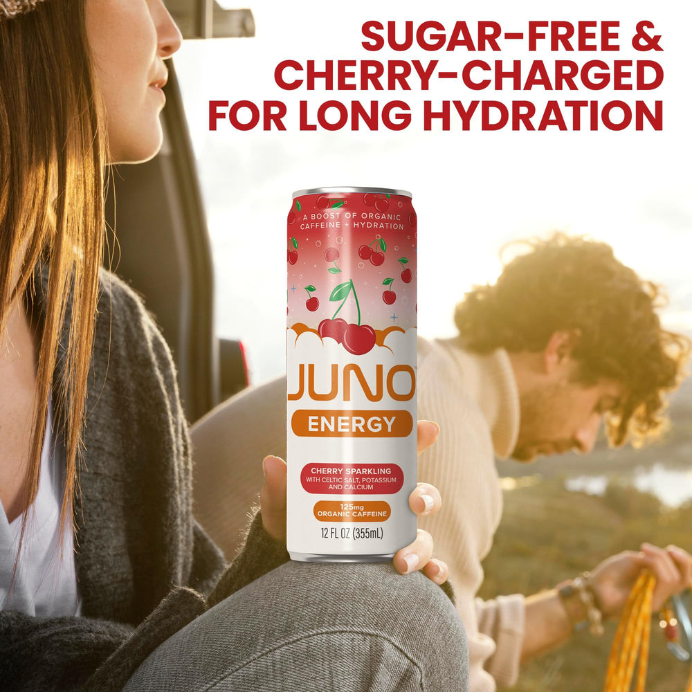 JUNO ENERGY Purified sparkling water for crisp, pure refreshment.
