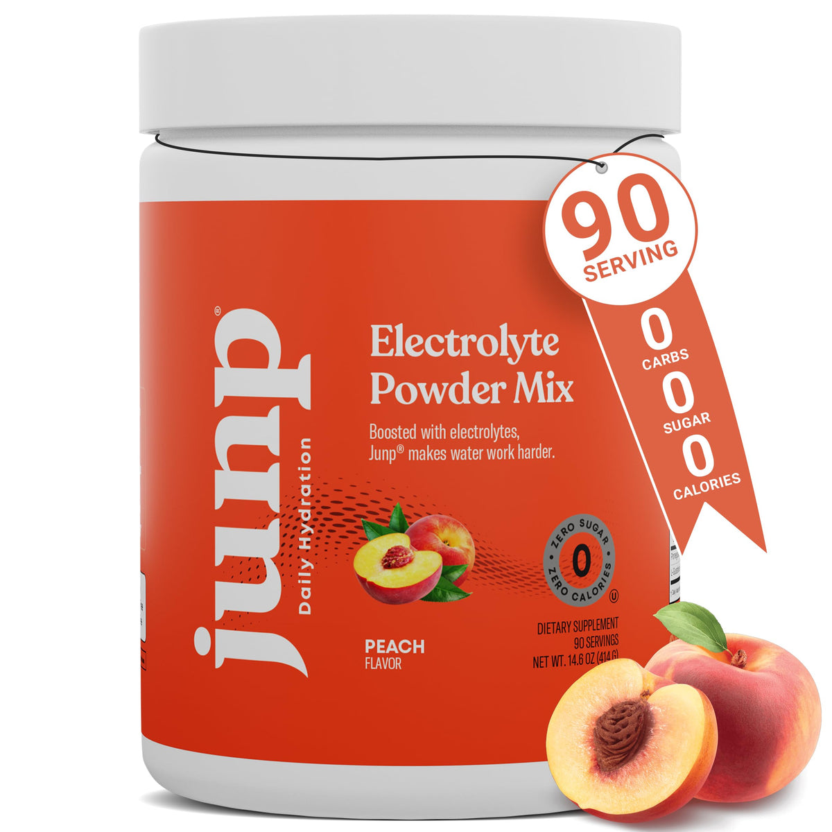 JUNP electrolytes powder no sugar tub for clean hydration.