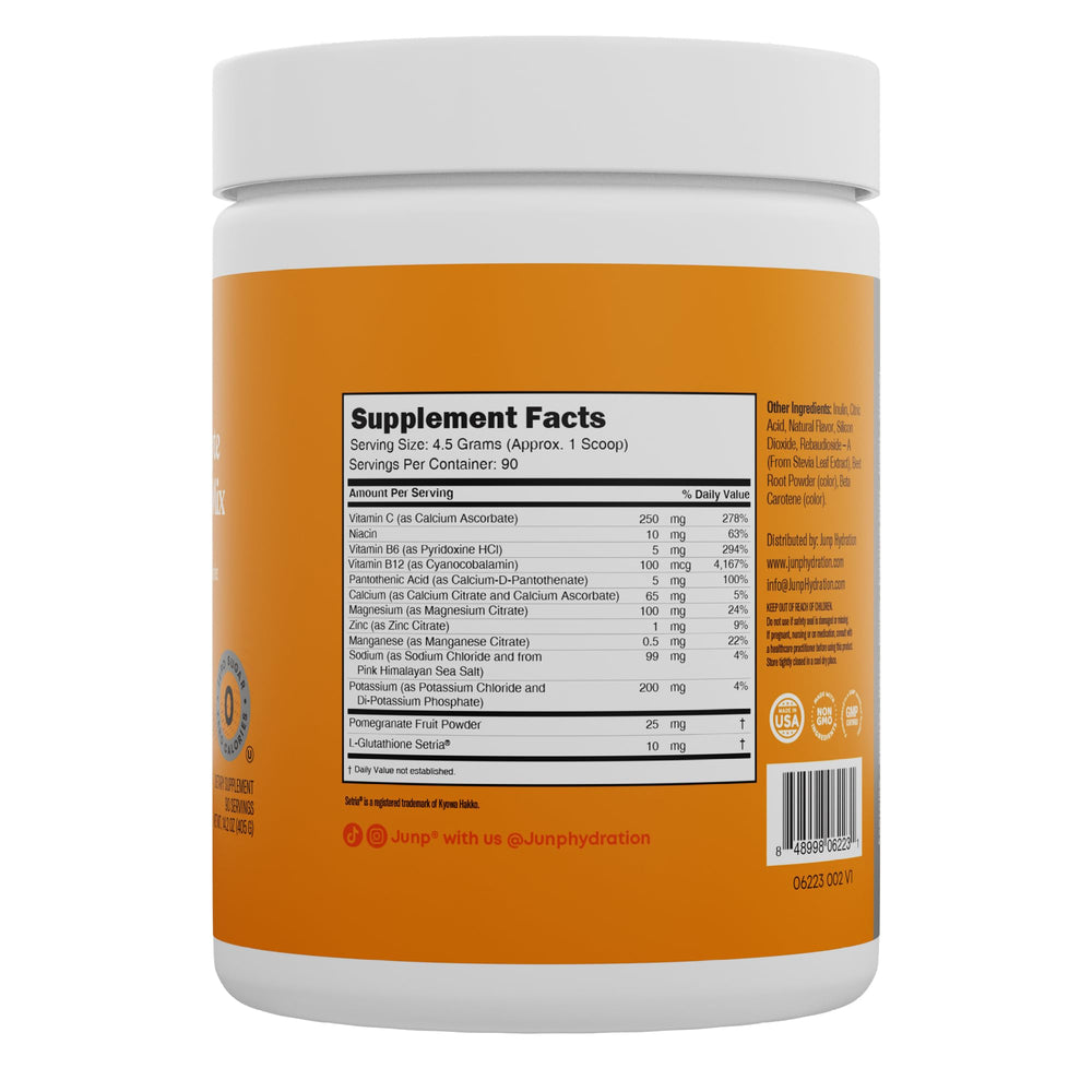 JUNP zero sugar electrolyte mix dissolving for keto hydration.