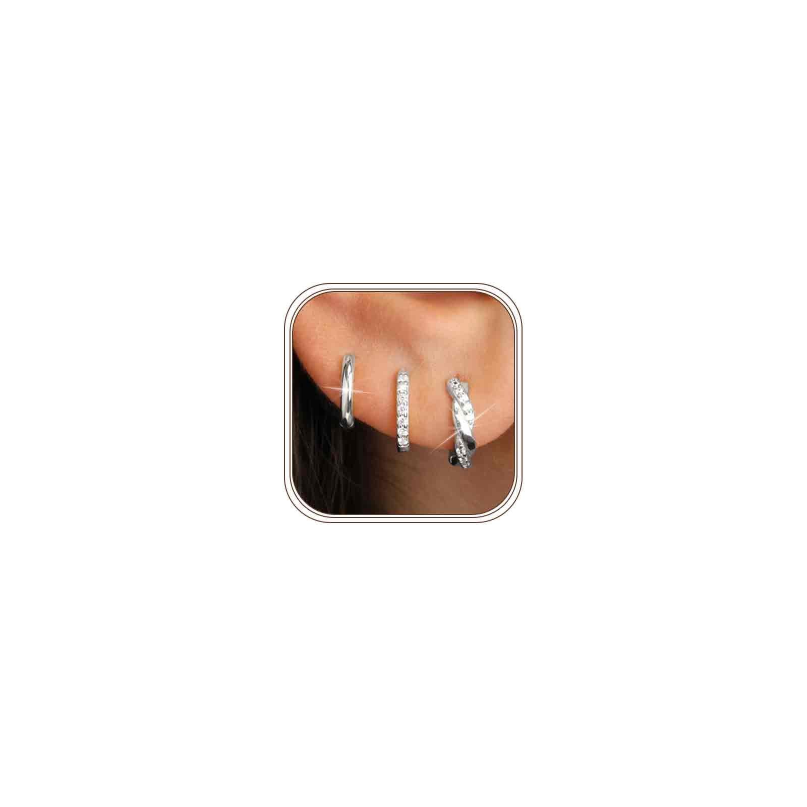 JUNVirtuous sterling silver hoop earrings for everyday style