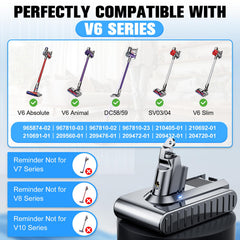 JUNWOOD Dyson V6 battery LED indicator displays charging status for easy monitoring