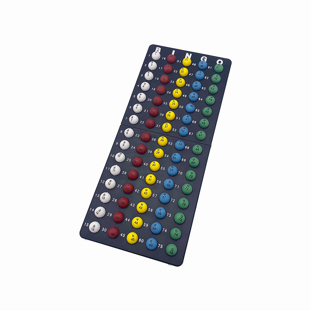 Bright 75 colored bingo balls for clear, lively play sessions