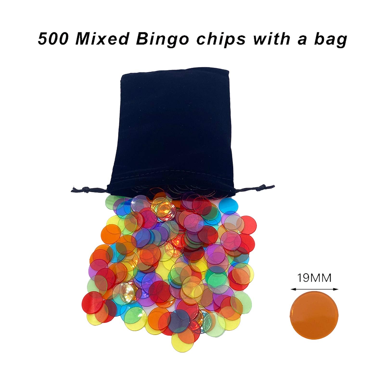 500 six-color mix chips to organize calls and bets
