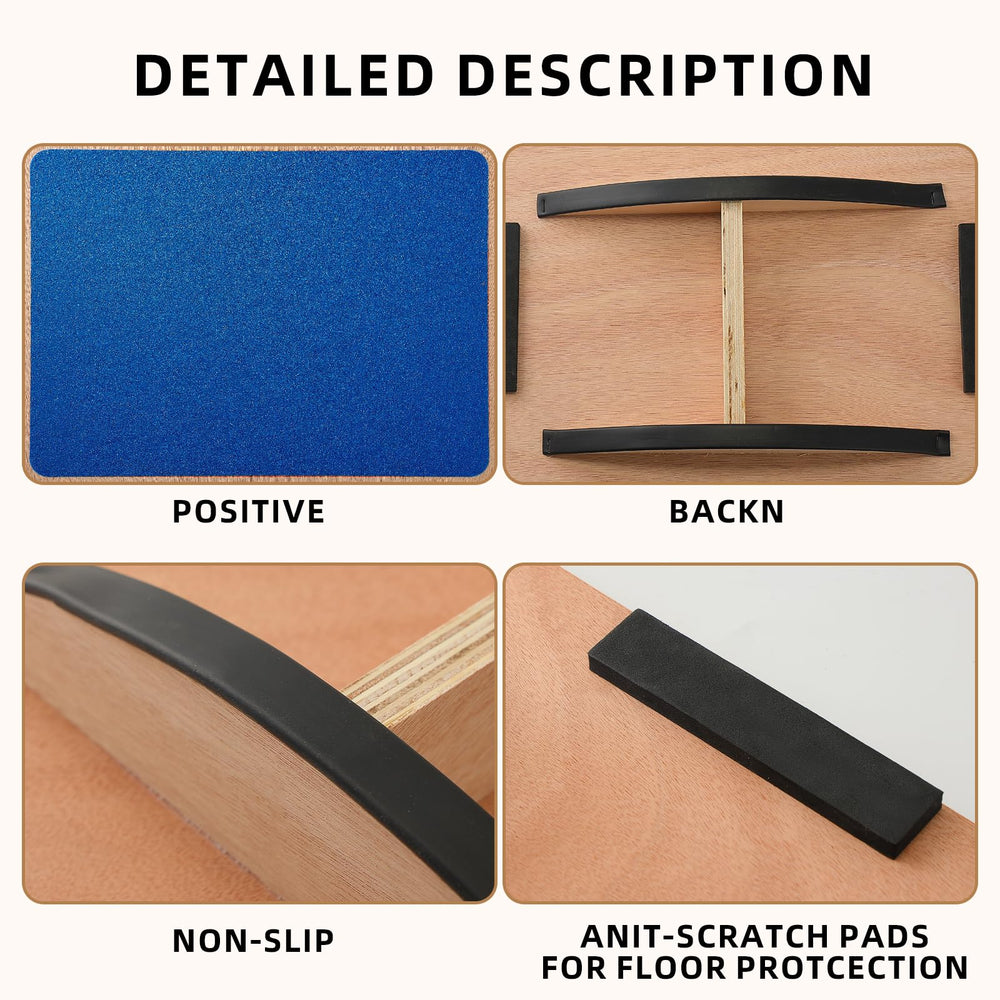 Juoe balance board textured surface boosts grip for confident workouts