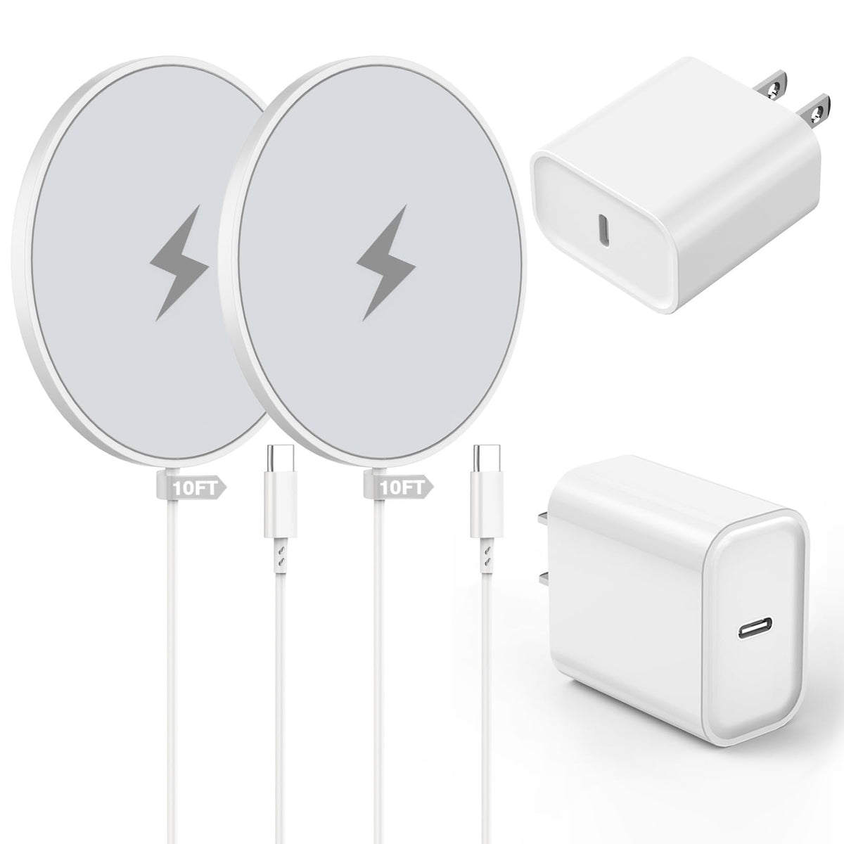 JUPAZIP long magnetic wireless charger with 10ft reach for flexible charging.