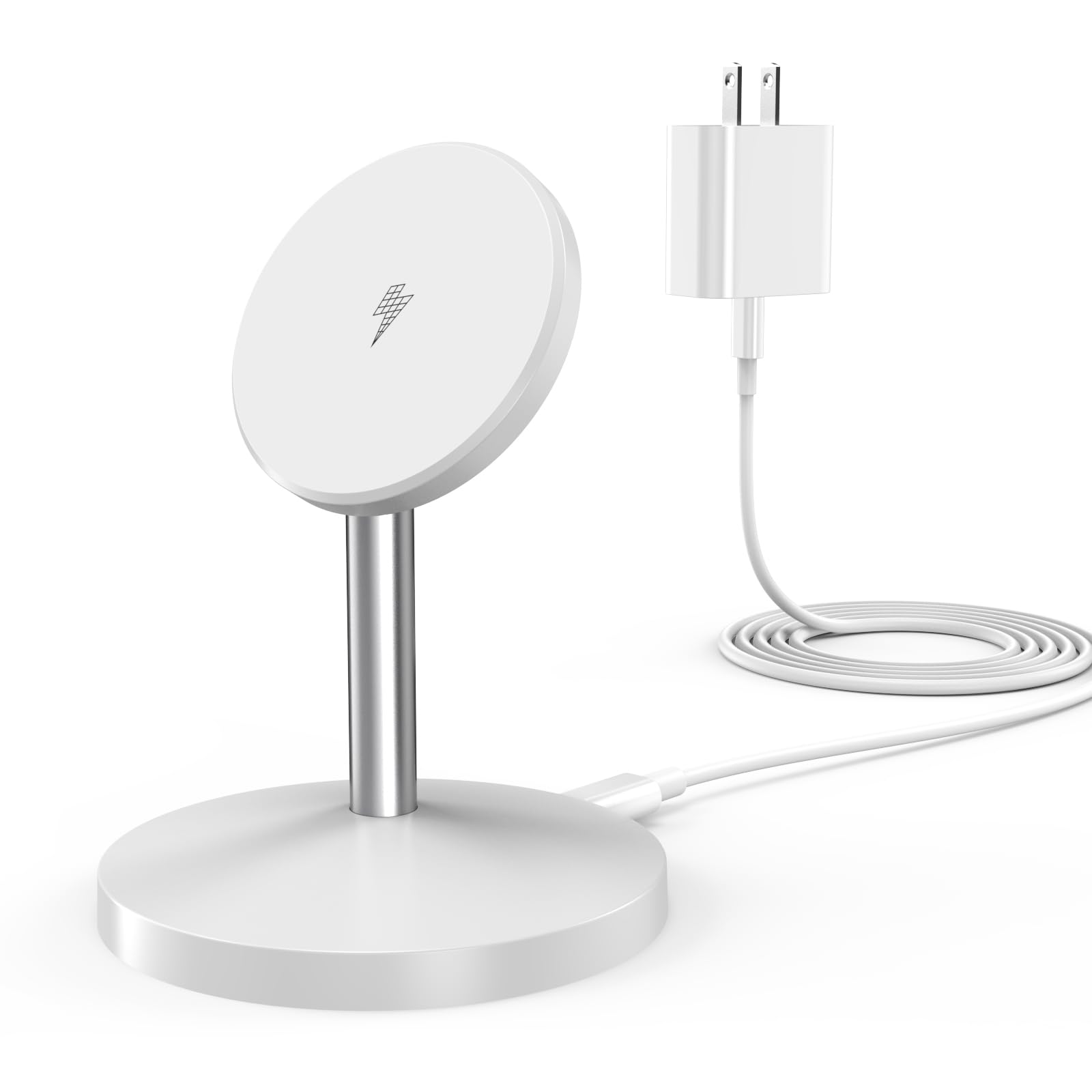 JUPAZIP magnetic stand holds iPhone vertically for easy viewing.