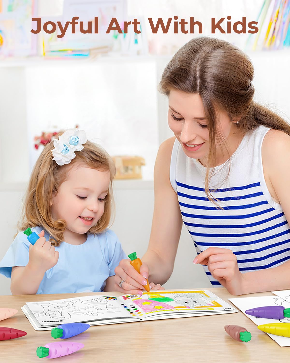 JUPITEARTH carrot crayons gift set ideal for kids and classrooms