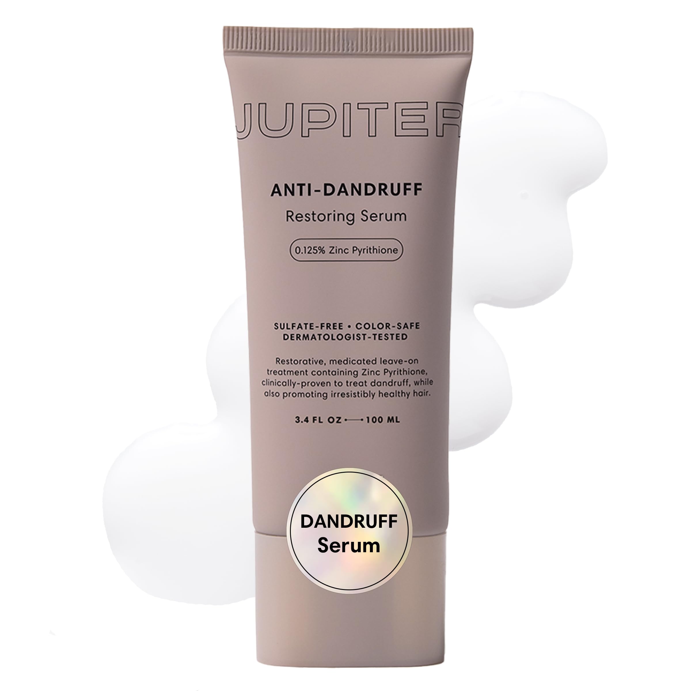 Jupiter Restoring Scalp Serum bottle pour shows easy, targeted scalp hydration.