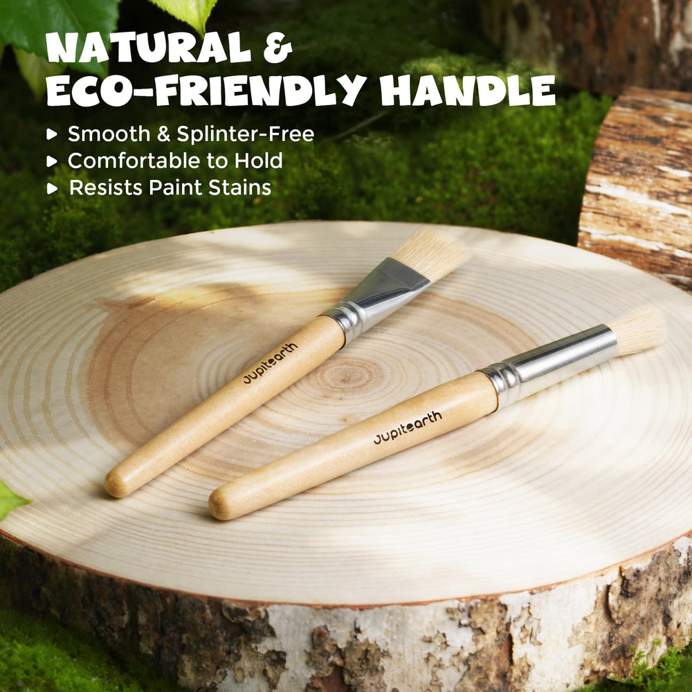 JupiterEarth jumbo flat brush with ergonomic grip for wide color applications.