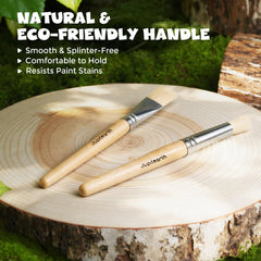 JupiterEarth jumbo flat brush with ergonomic grip for wide color applications.