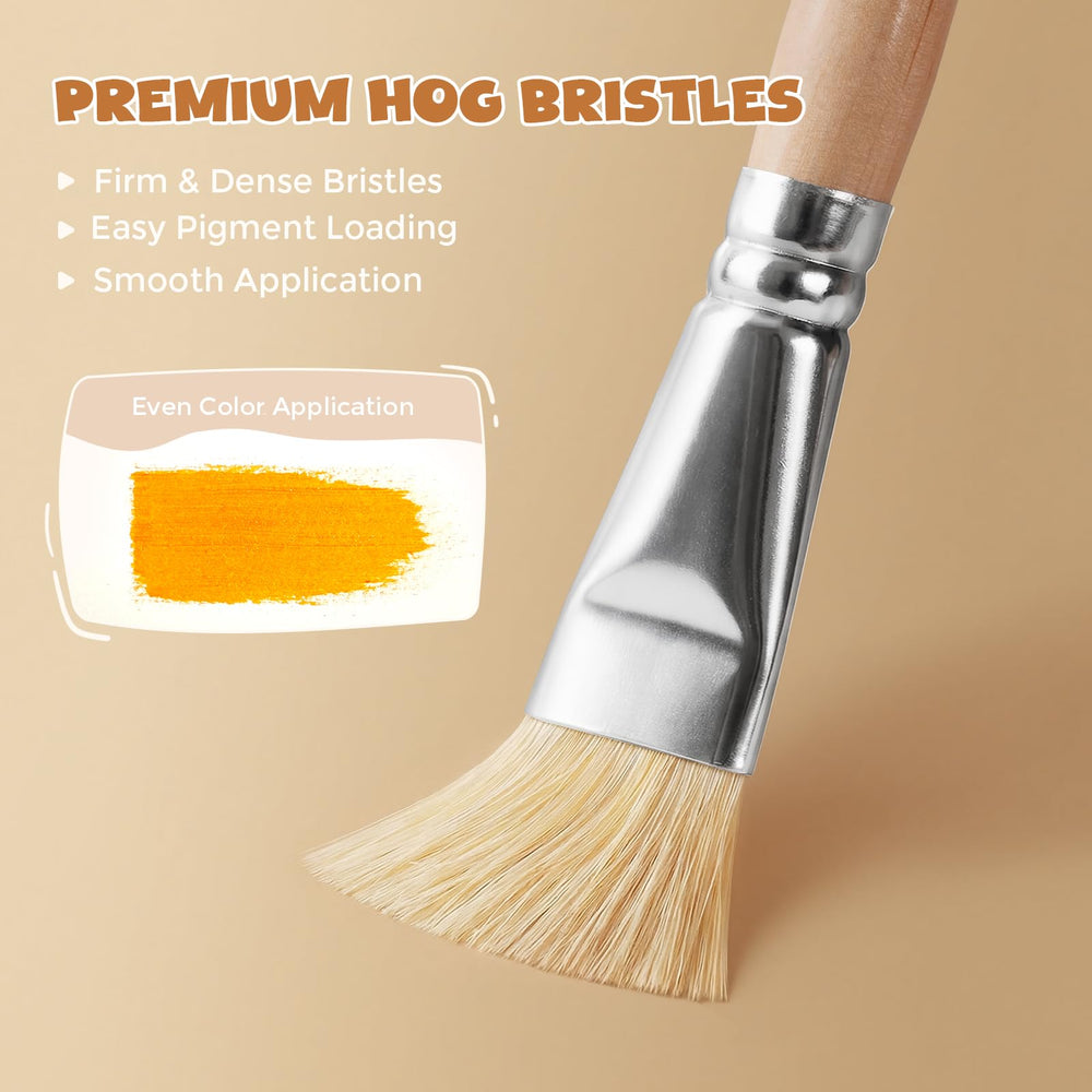 JupiterEarth washable bristles and handles resist stains for classroom use.