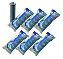 Jura Claris Smart filter set with six cartridges improves water quality for coffee.