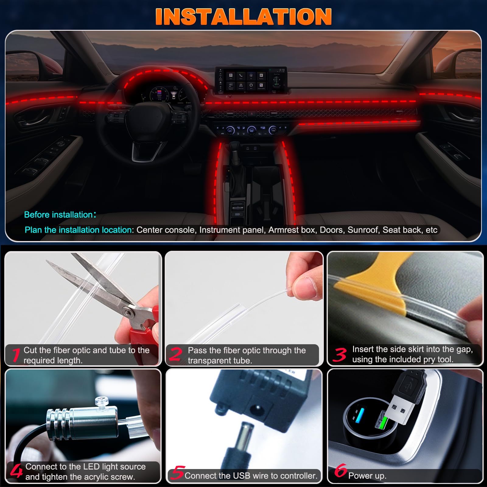 Jushope night-time test to verify brightness and effect before installation