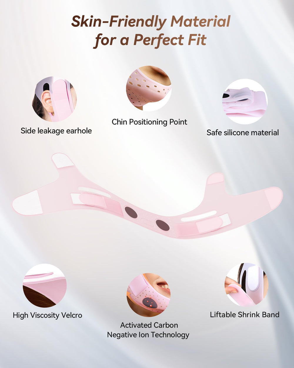 JUSMORE pink silicone strap ready for quick 15-30 minute sessions.