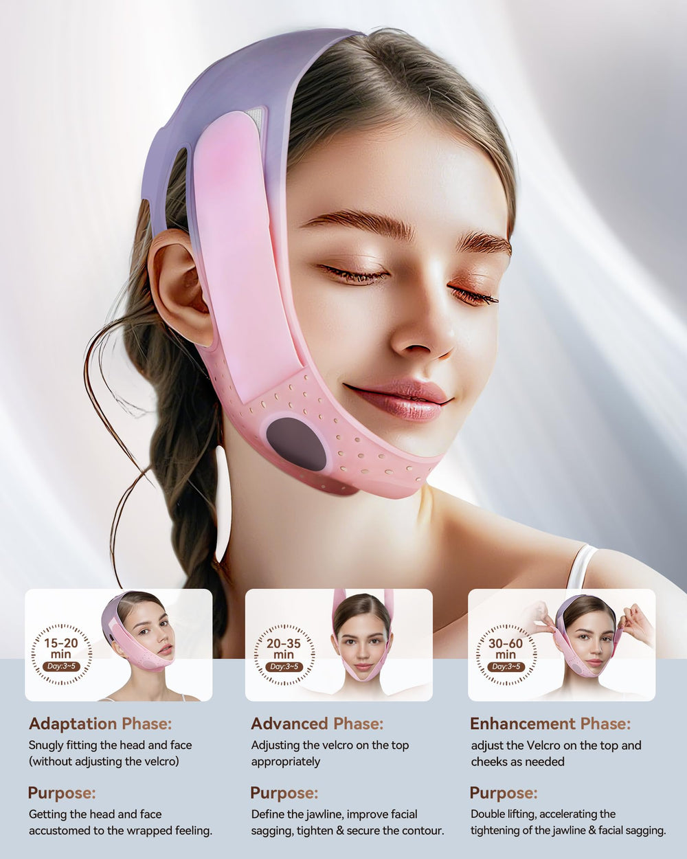 JUSMORE ergonomic 3D-fit with ear relief ensures comfortable, pressure-free use.