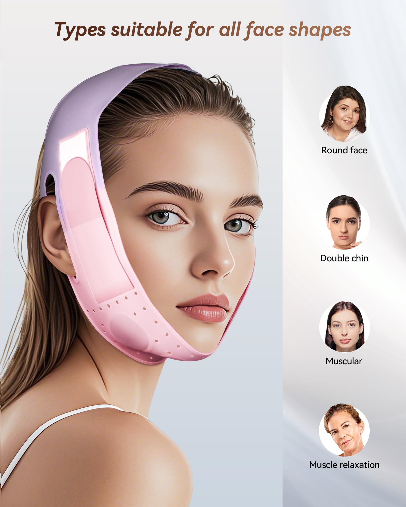 JUSMORE overnight-wear option promotes convenient jawline definition.