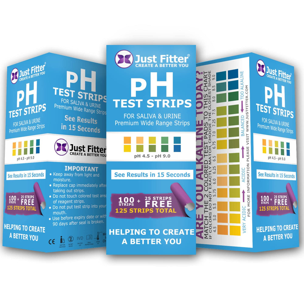 Just Fitter 125 strips pack supports ongoing pH tracking.