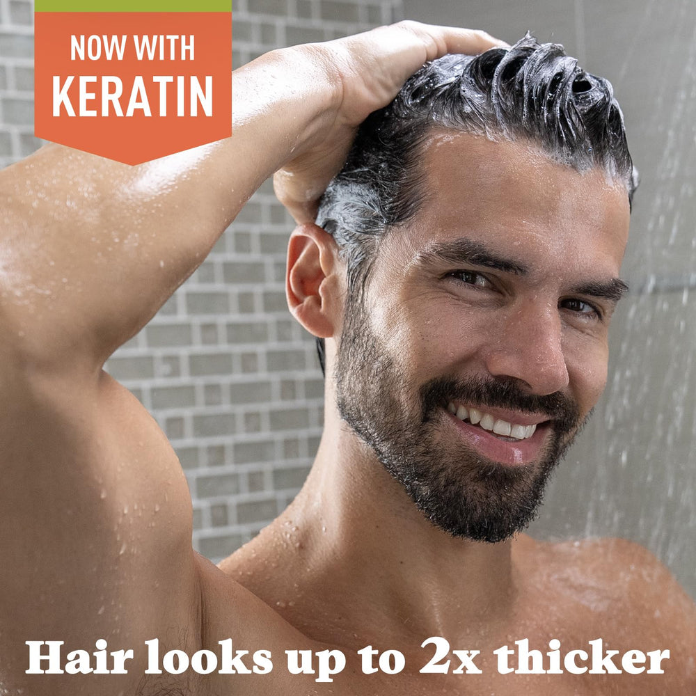Just for Men Control GX application on mustache shows natural color progression.