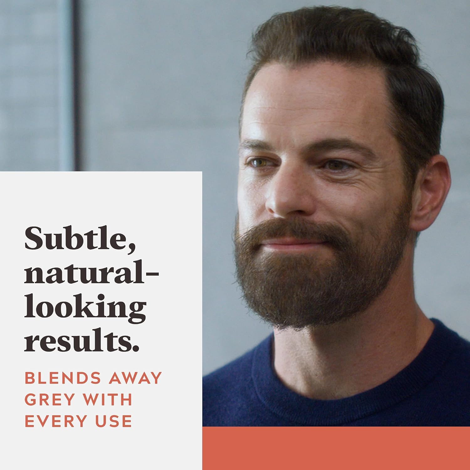 Just for Men Control GX close-up shows fuller, softer beard texture.