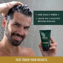 Just for Men Control GX + THK grey hair reduction before and after scene.