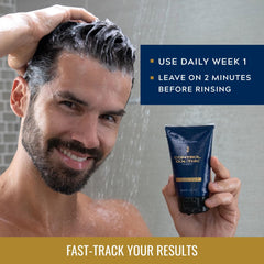 Just for Men CGX + THK grey reduction progress showing gradual color shift.
