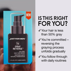 Just for Men Gray Reverse application scene highlighting quick scalp massage