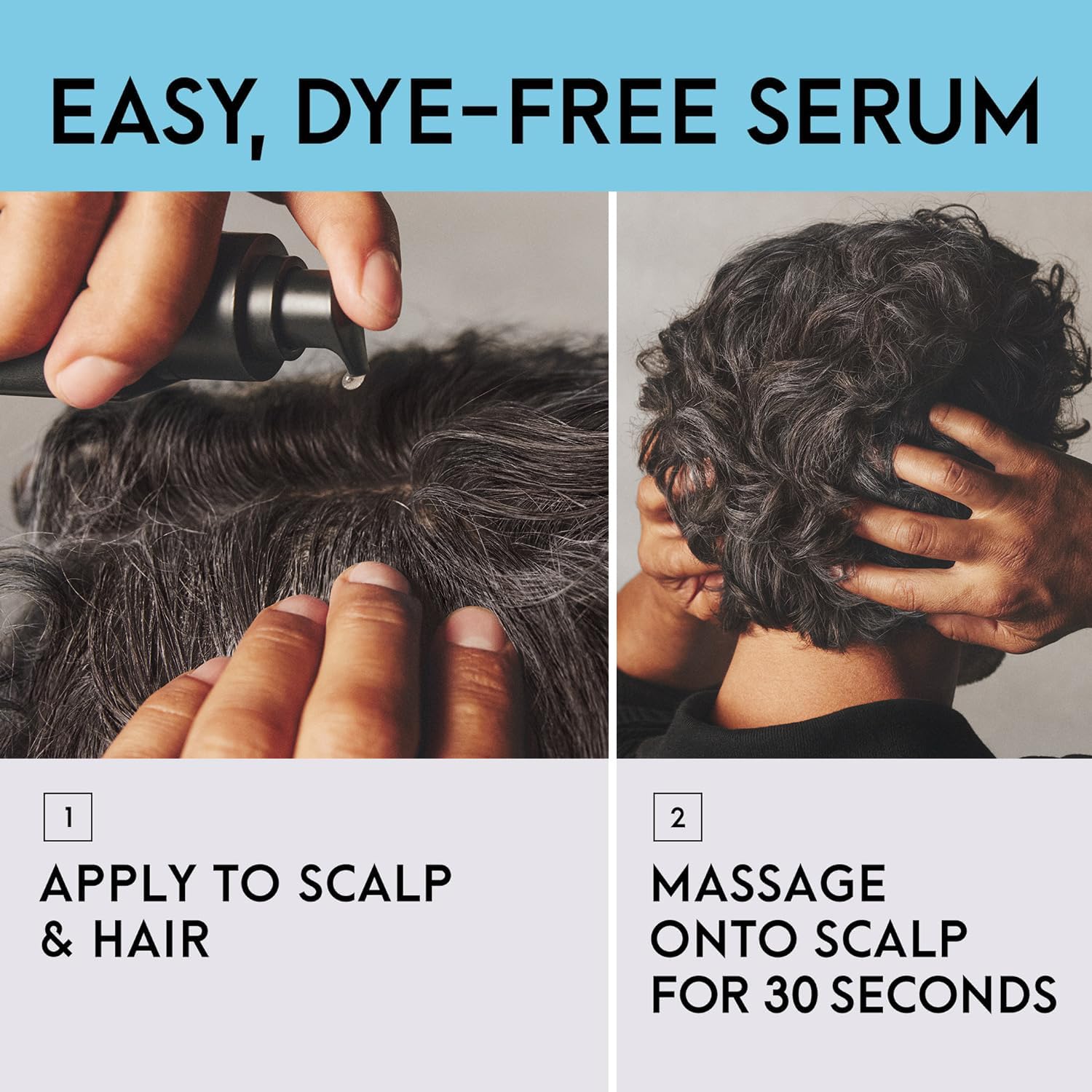 Just for Men Gray Reverse Serum includes antioxidants to support scalp health.
