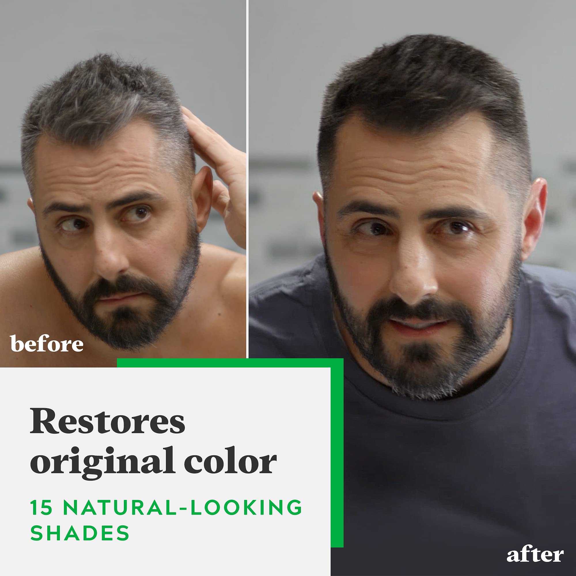 Just For Men Shampoo-In Color box with shade swatches