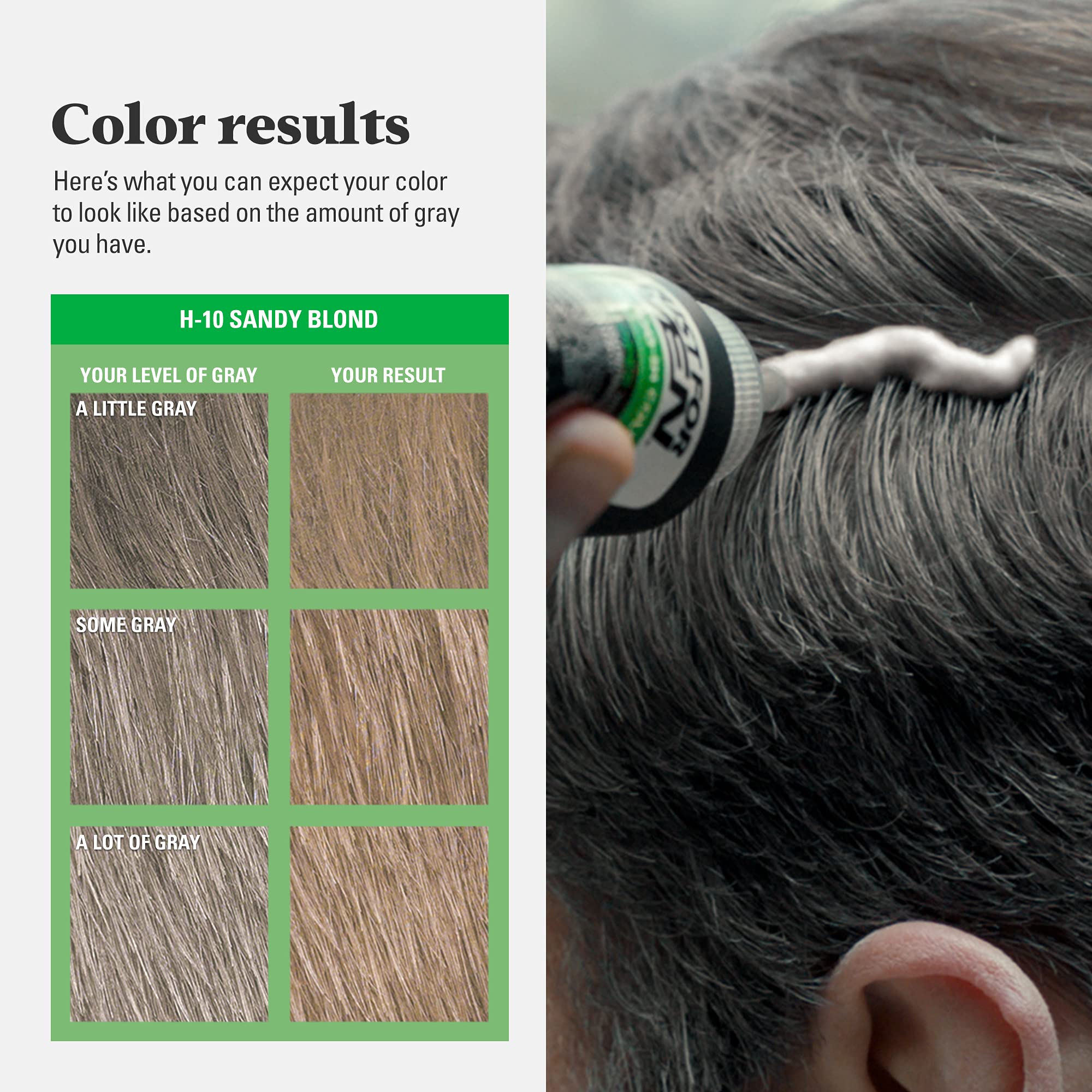 Natural-looking color result after quick five-minute application.