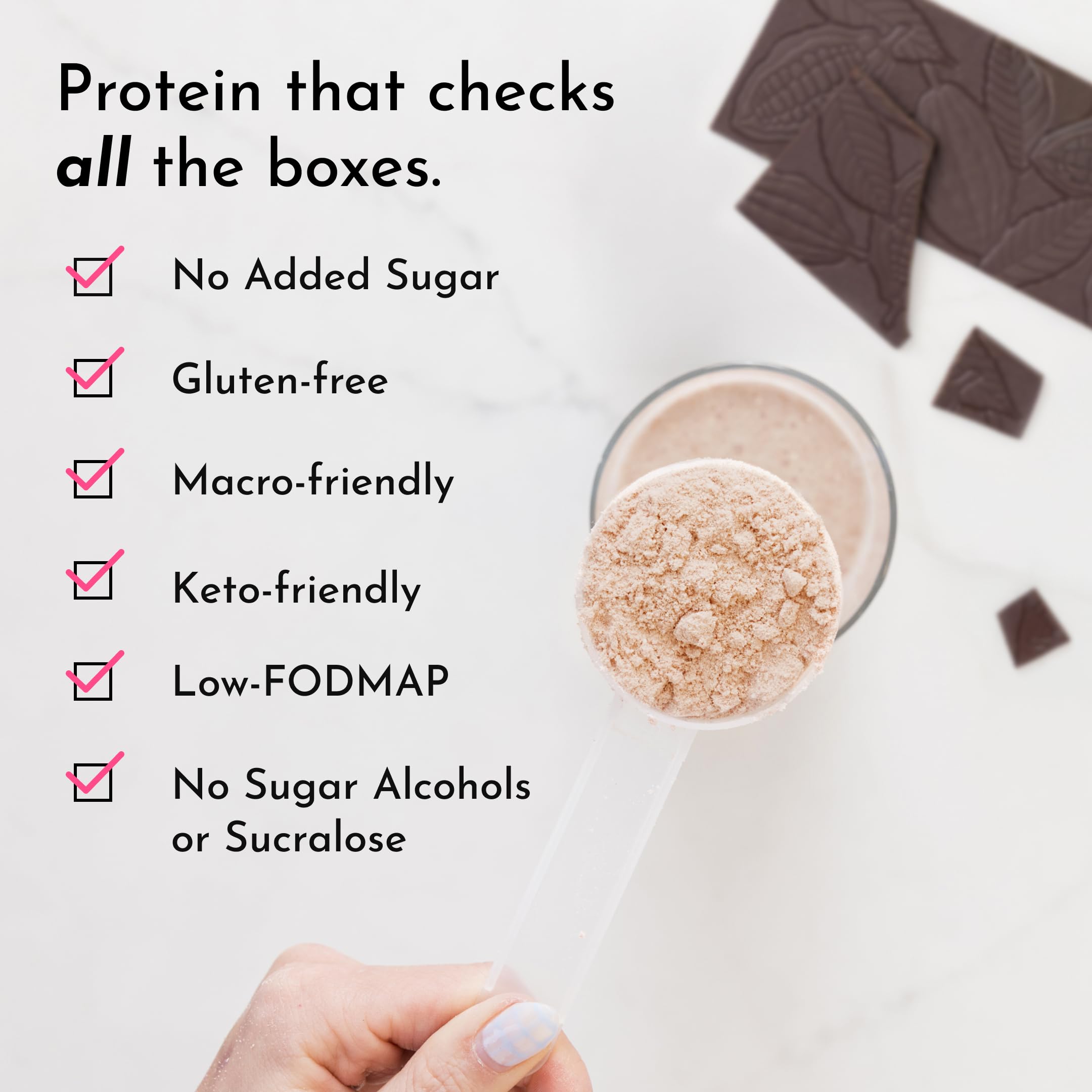 JUST INGREDIENTS Chocolate Protein Powder oats bowl illustrates healthy breakfast option.