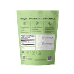 JUST INGREDIENTS Creatine Monohydrate powder scoop demonstrates accurate serving for workouts