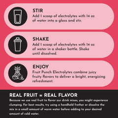 JUST INGREDIENTS Fruit Punch Electrolytes coconut water sea salt highlights electrolyte balance