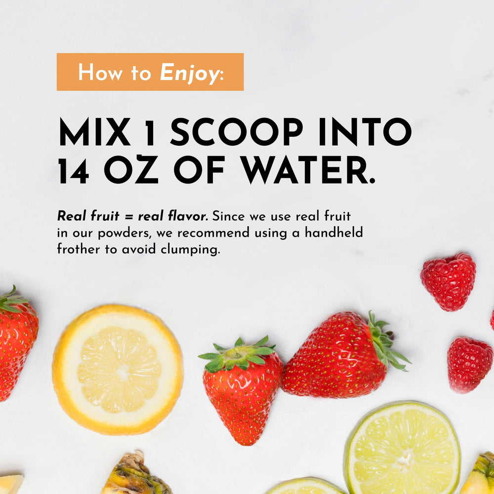 JUST INGREDIENTS Mango Lemonade electrolyte drink mix ready-to-use setup for workouts